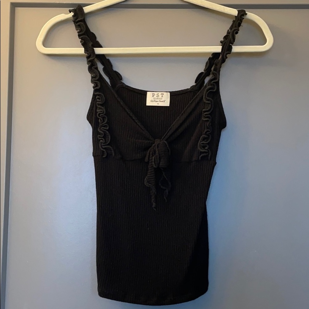 Black tank top
